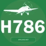 H786 Game logo with airplane graphic and green background