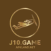 J10 Game official logo featuring a golden aircraft with the website APKLAND.NET below