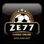ZE77 Game official logo showing football and casino badge design