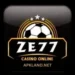 ZE77 Game official logo showing football and casino badge design