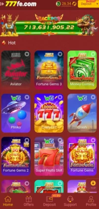 777 Fe App Main Dashboard