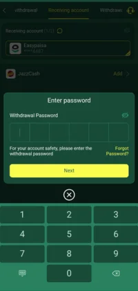 Golo 777 Game Withdrawal Password