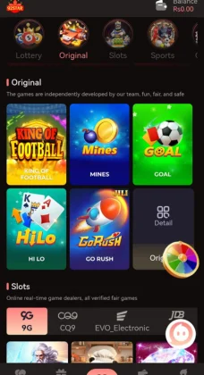 92star game Mobile gaming app interface showing different game categories