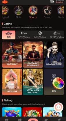 92Star Game app screenshot showing casino games