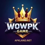 WOWPK Game logo with golden crown and bold text on a dark background