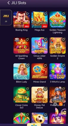 A mobile game HAHA777 GAME interface showing the JILI Slots collection with various slot game icons in a grid layout.