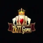 ZK77 Game logo with playing cards and a crown.